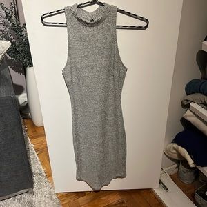 Grey mini dress w/ stretch - size small